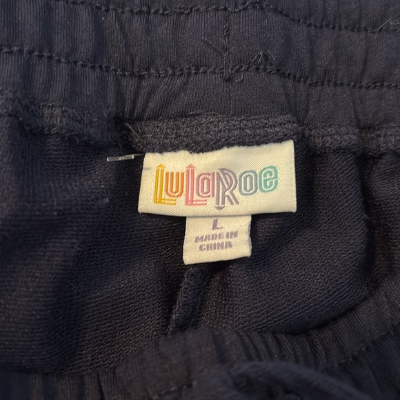 LulaRoe women’s blue high rise jogger lounge pants size large - Picture 8 of 9